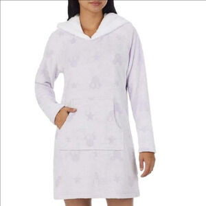 Disney Mickey Mouse Minnie Mouse Plush Sherpa Lounge Hoodie Size Small